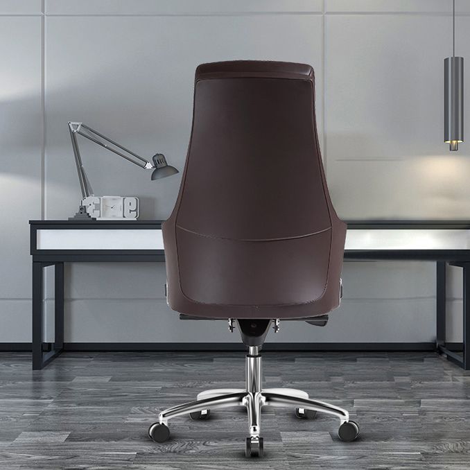 Contemporary Desk Chair Padded Arms Leather Advanced Office Chair