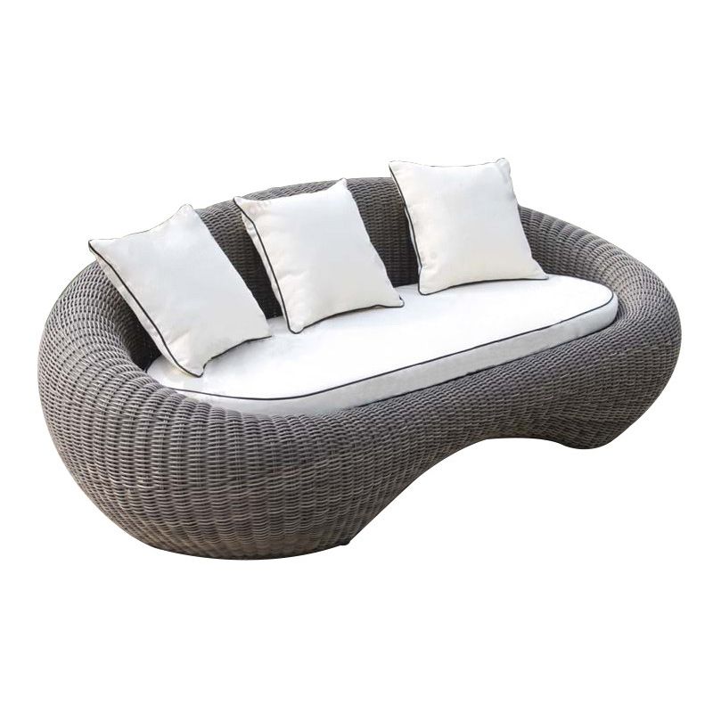 Contemporary Metal Patio Daybed Water Resistant and UV Resistant Patio Daybed