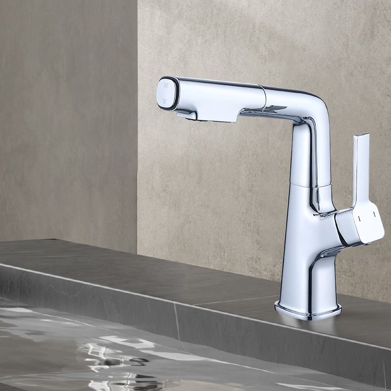 1 Handles Contemporary Vessel Sink Faucet 1 Hole Faucet for Bathroom