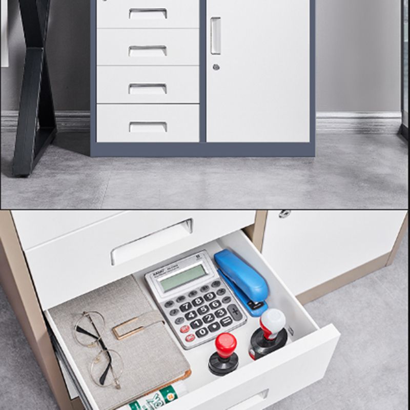 Modern Style File Cabinet Metal Frame Lock Storage Filing Cabinet