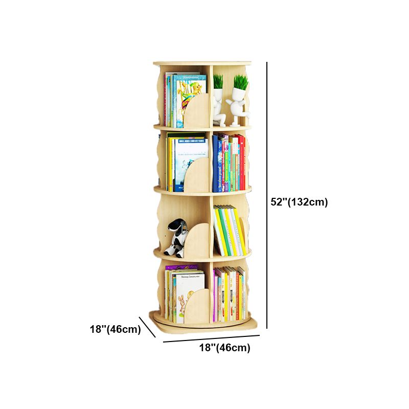 Scandinavian Style Bookshelf Closed Back Solid Wood Bookcase for Home Study Room