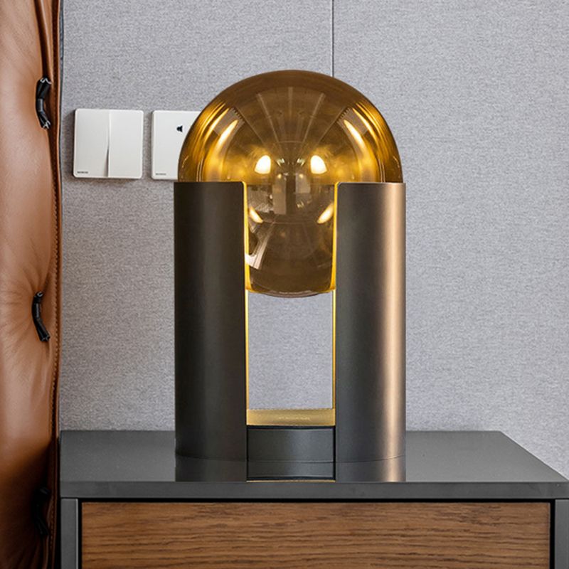 Cylindrical Desk Lamp Contemporary Metal 1 Head 8"/10" Wide Gold Task Lighting for Bedroom