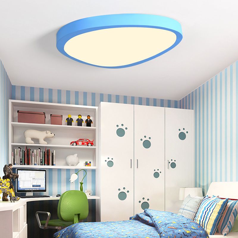 Acrylic Triangle LED Flush Ceiling Light Baby Room Macaron Loft Candy Colored Ceiling Lamp