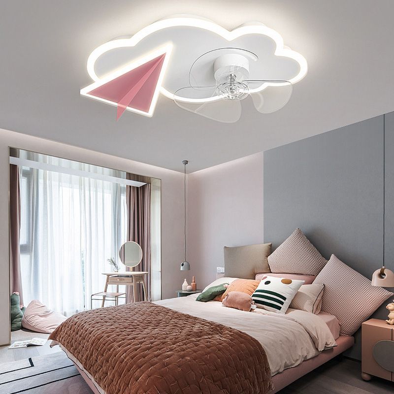 Cloud Semi Flush Mount Plafond Lampe de plafond Carton de chambre à coucher