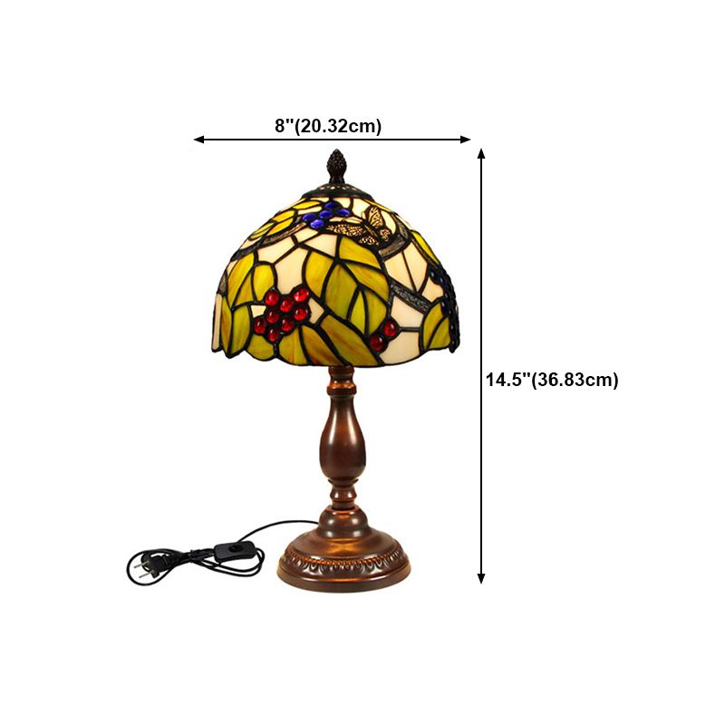 1 leichte geometrische Nachttischlampen Tiffany Style Glass Tischlampe