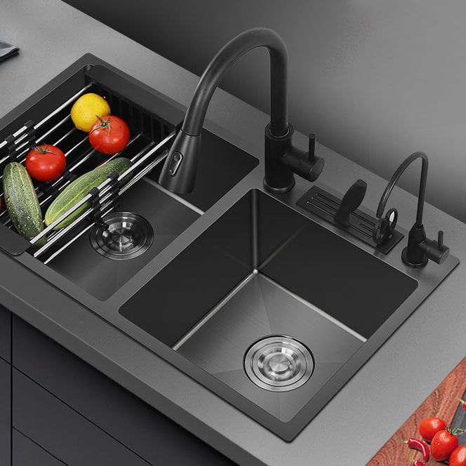 Classic Style Kitchen Sink Drop-In Stainless Steel Kitchen Double Sink