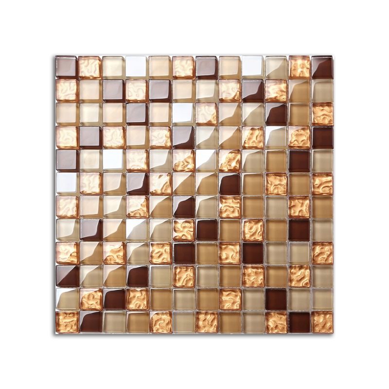 Glass Floor and Wall Tile Contemporary Square Shape Mosaic Tile