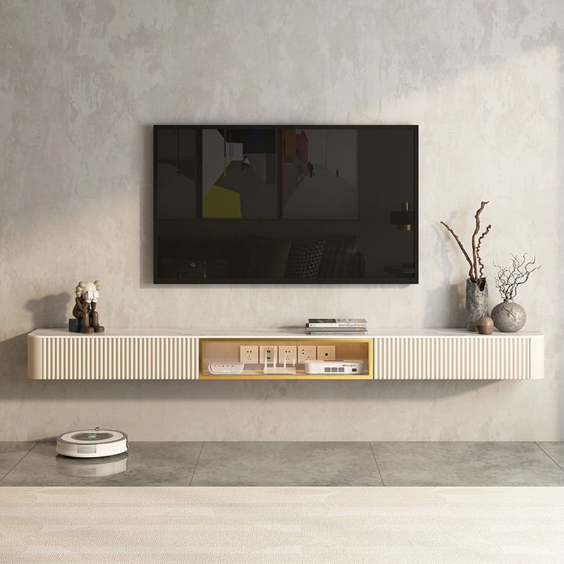 Contemporary TV Media Stand with Drawers Floating TV Stand Console