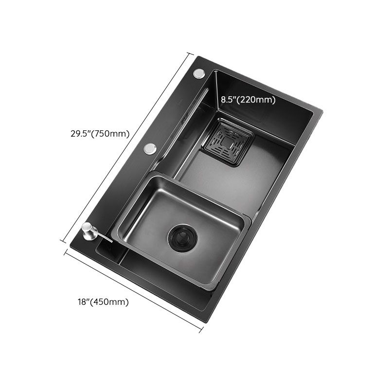 Modern Kitchen Sink Dirt Resistant Stainless Steel Drop-In Kitchen Sink