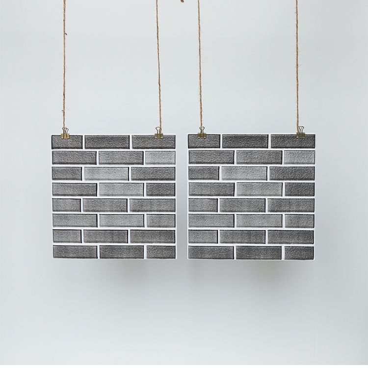 Modern Wall Panel Peel and Stick Brick Print Waterproof Wall Paneling