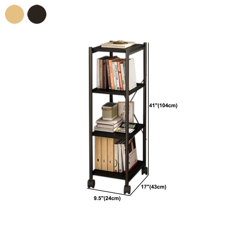 Modern Style Movable Etagere Bookcase Steel Home Office Bookshelf