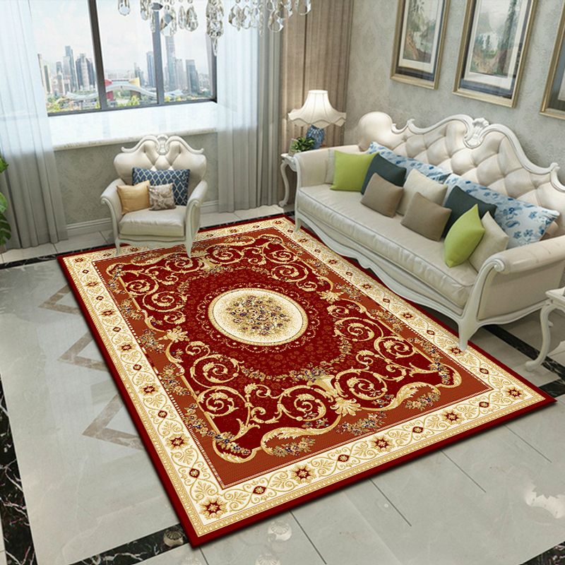 Splendor Traditional Rug Multi-Color Floral Carpet Non-Slip Washable Stain Resistant Rug for Living Room