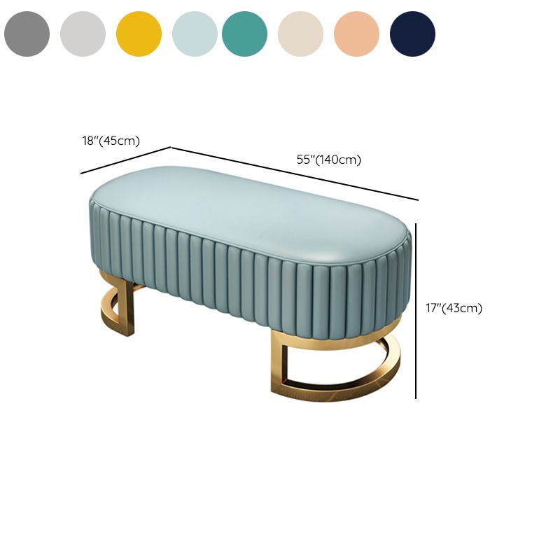 Glam Rectangle Bedroom Bench Modern Seating Bench with Upholstered