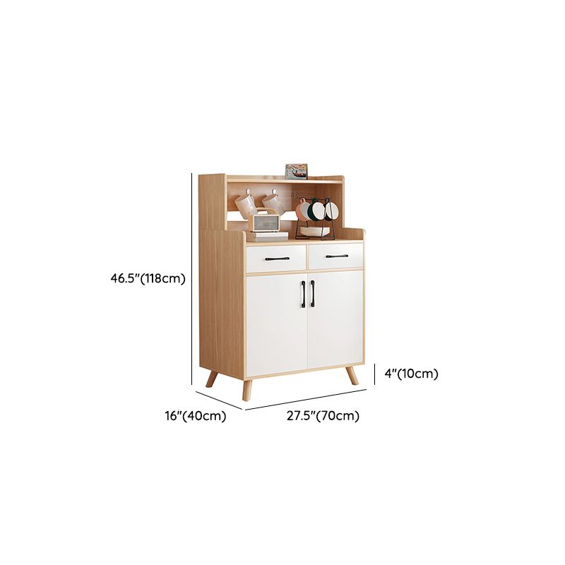 Modern Style Dining Server Engineered Wood Server with Open Storage