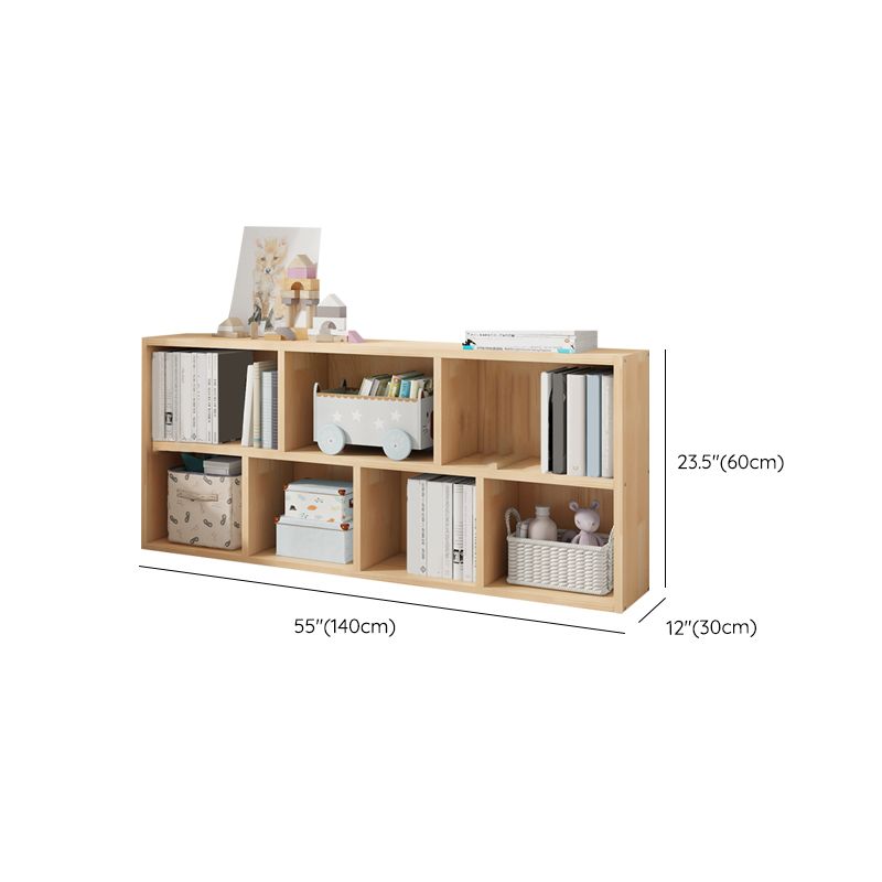 Modern Solid Wood Bookshelf Closed Back Bookcase with Shelves