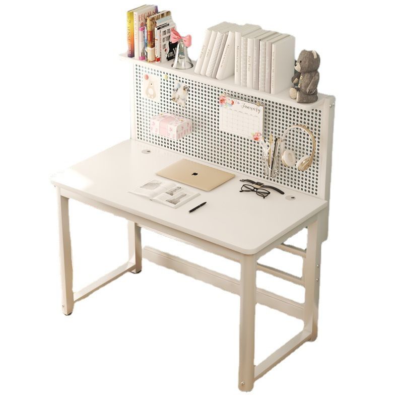 Home Kids Desk with Shelf Wooden Writing Desk Kids Desk in White