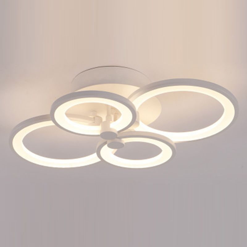 Circle Metal LED Starburst Flush Mount Modern Style Ceiling Light Fixture for Living Room