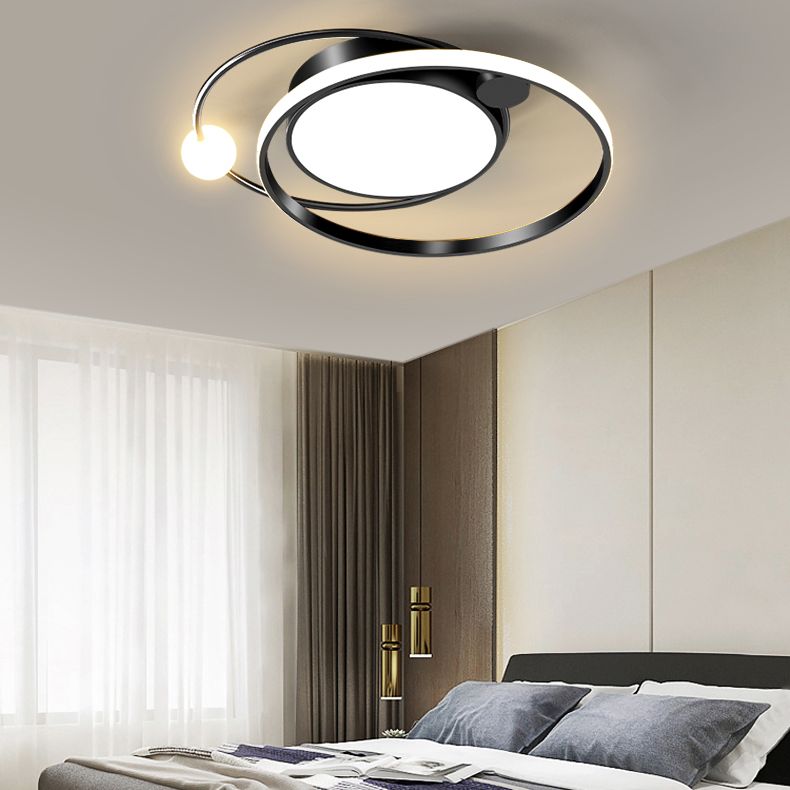 New Modern Iron LED Flush Light Round Shape Flush Mount Ceiling Lamp for Bedroom