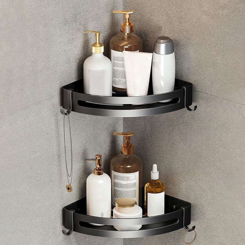 Modern Matte Black Bathroom Accessory Set Towel Bar/Paper Holder/Robe Hook Included