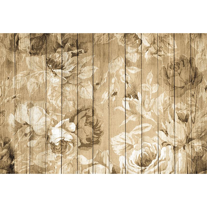 Environmental Illustration Mural Wallpaper Wood Grain Indoor Wall Mural