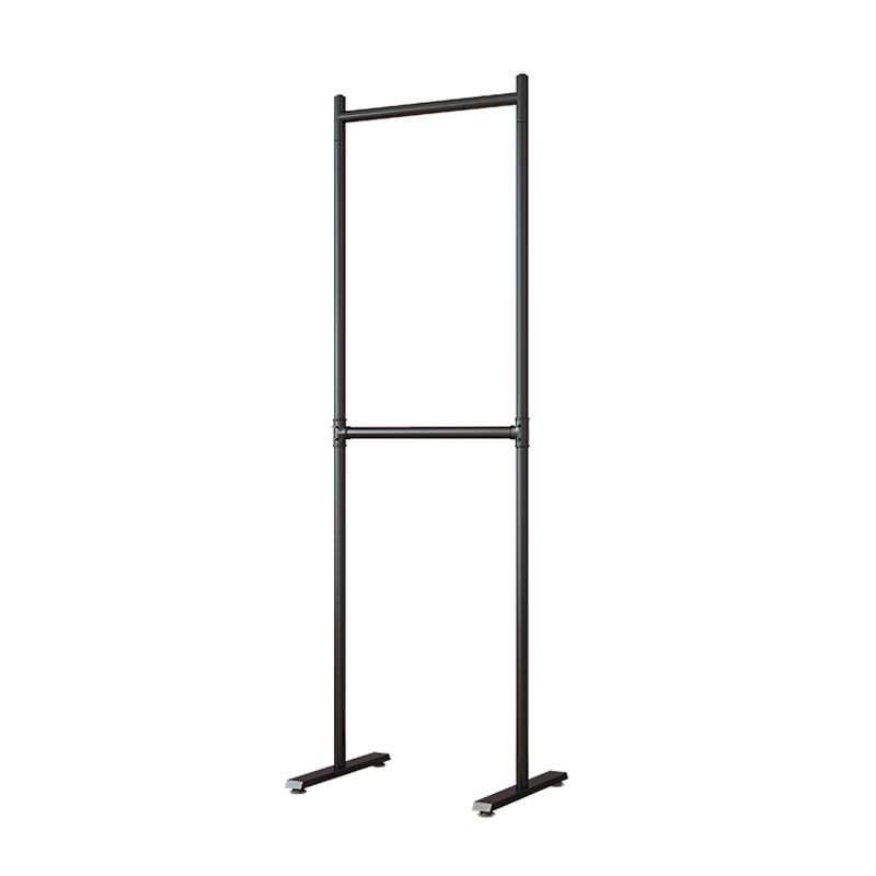 Contemporary Metal Coat Hanger 2 Hanging Rails Entry Hall Tree