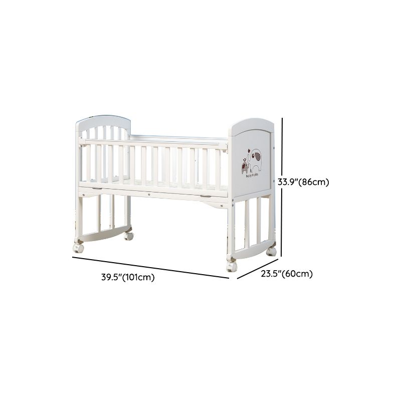 White Solid Wood Crib Cradle Nursery Center Solid Wood Crib Cradle