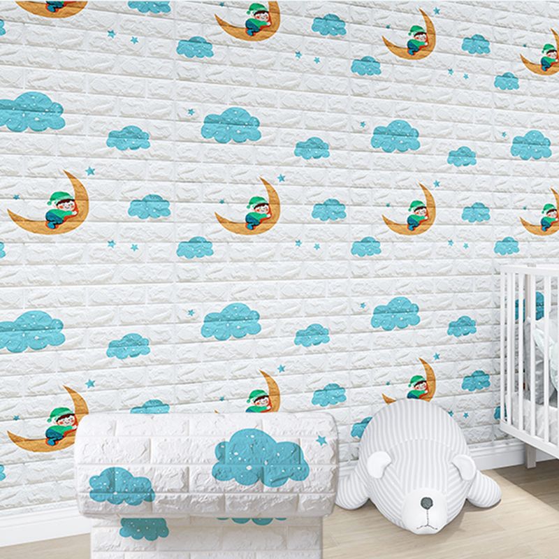 Modern Cartoon Wall Paneling Peel and Stick Wall Ceiling for Bedroom