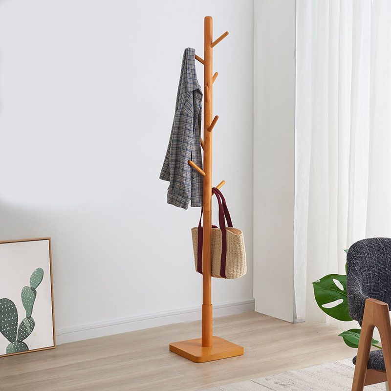 Modern Hall Tree Hooks Entry Hall Treein Dark Oak Wood Coat Hanger