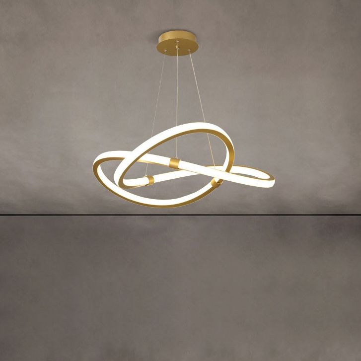 Strip Chandelier Light Fixture Designer Modern Simplicity Metal Pendant Lighting for Restaurant