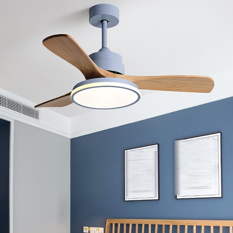 Minimalism Ceiling Fan Light Fixture Contemporary LED Ceiling Flush Mount for Kids' Room