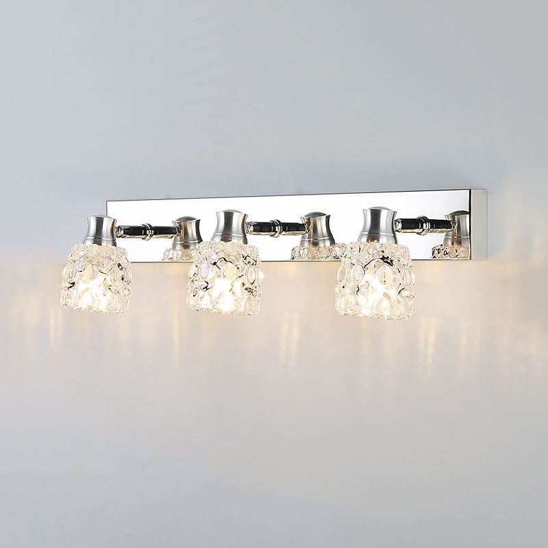 Modern Style Bowl Shape Sconce Lamp Glass Multi Light Wall Lights for Bathroom