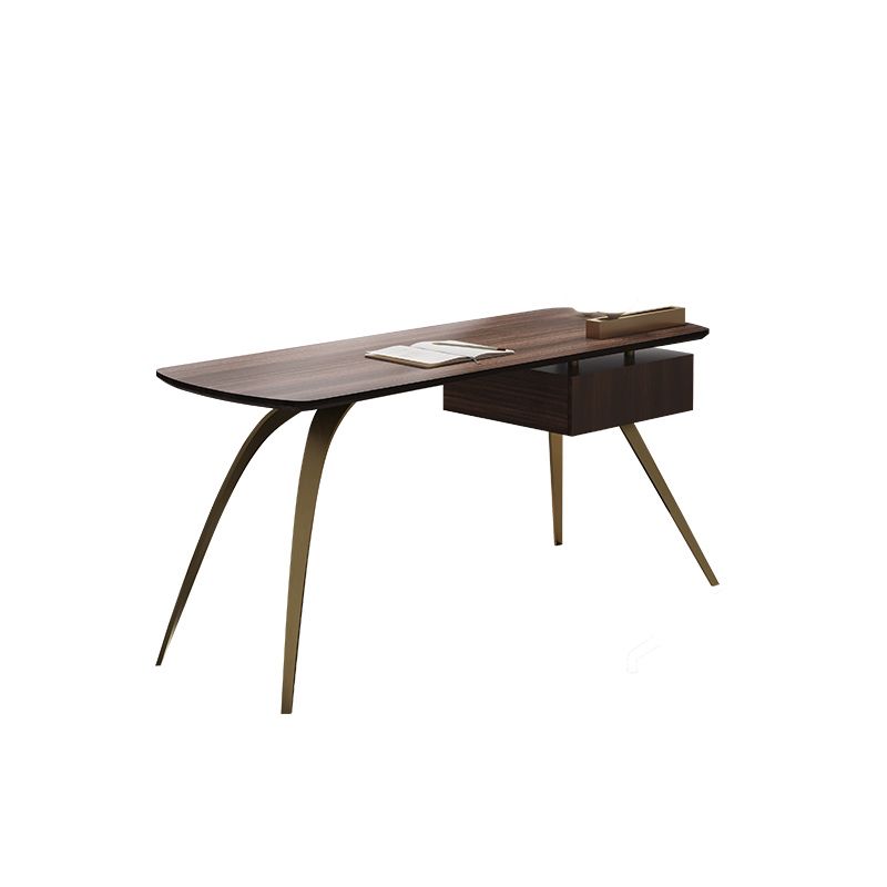 Contemporary Wood Office Desk Oval Writing Desk with Legs for Office