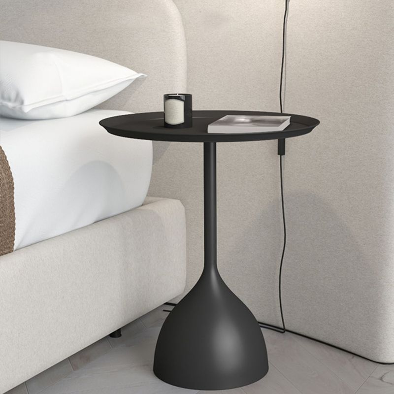 Metal Accent Table Nightstand Contemporary Bedside Cabinet for Bedroom