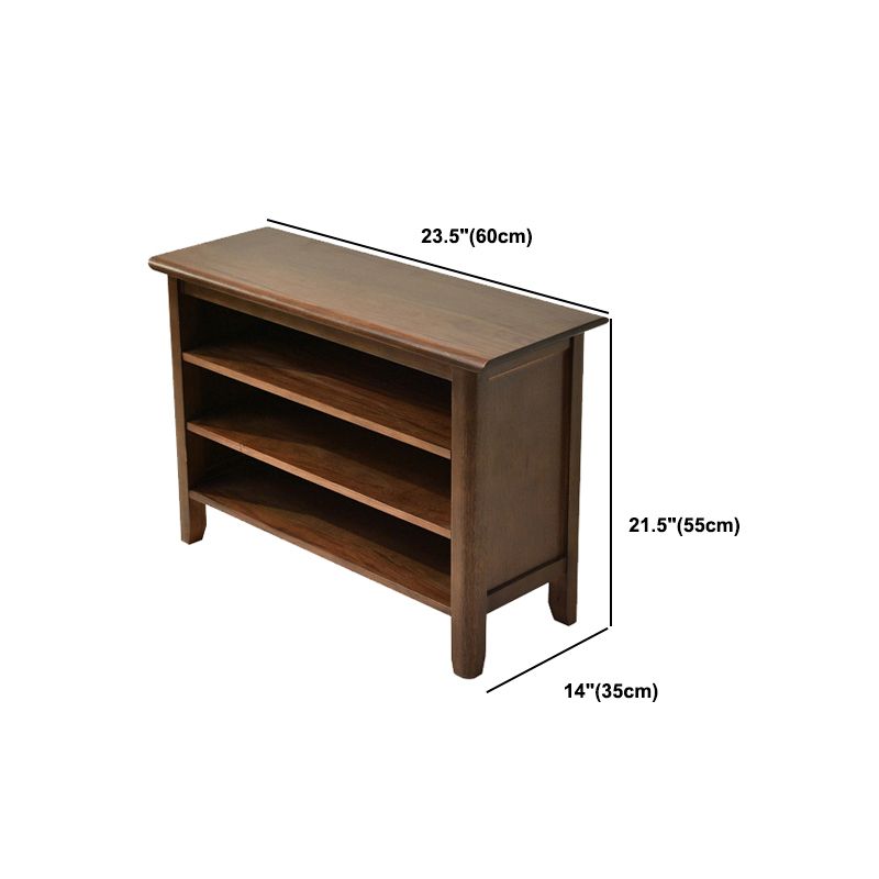 Contemporary Seating Bench Solid Wood Rectangle Bench with Storage