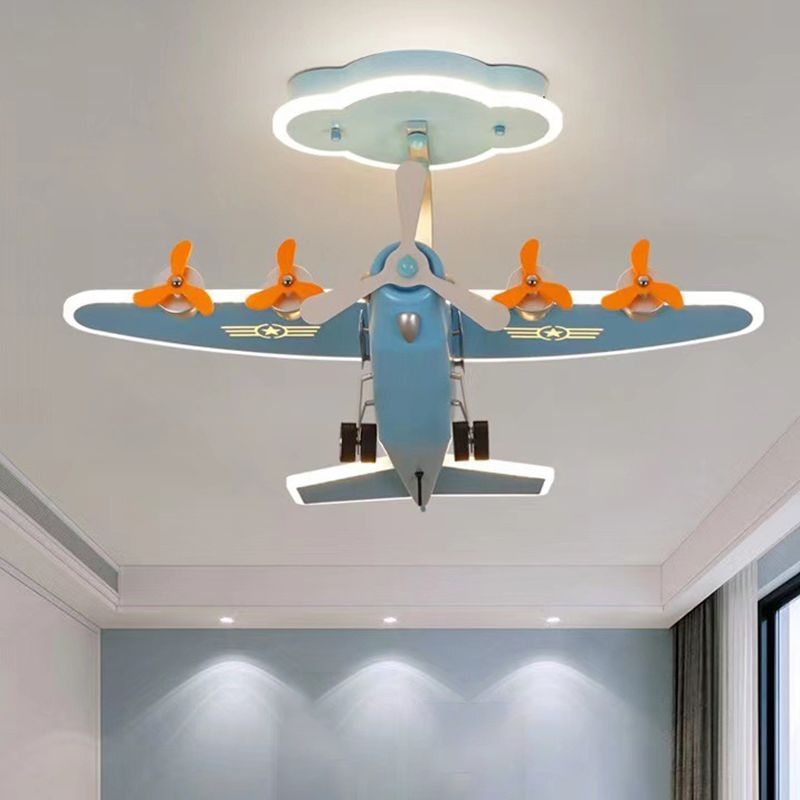 Metal Cartoon Semi Flush Mount Modern Flush Ceiling Light Fixture