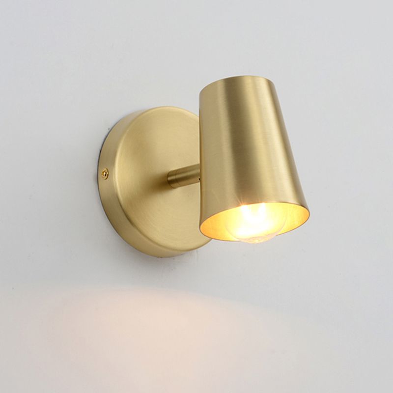 1-Light Geometric Vanity Fixtures Modern Style Metal Bar Light in Gold