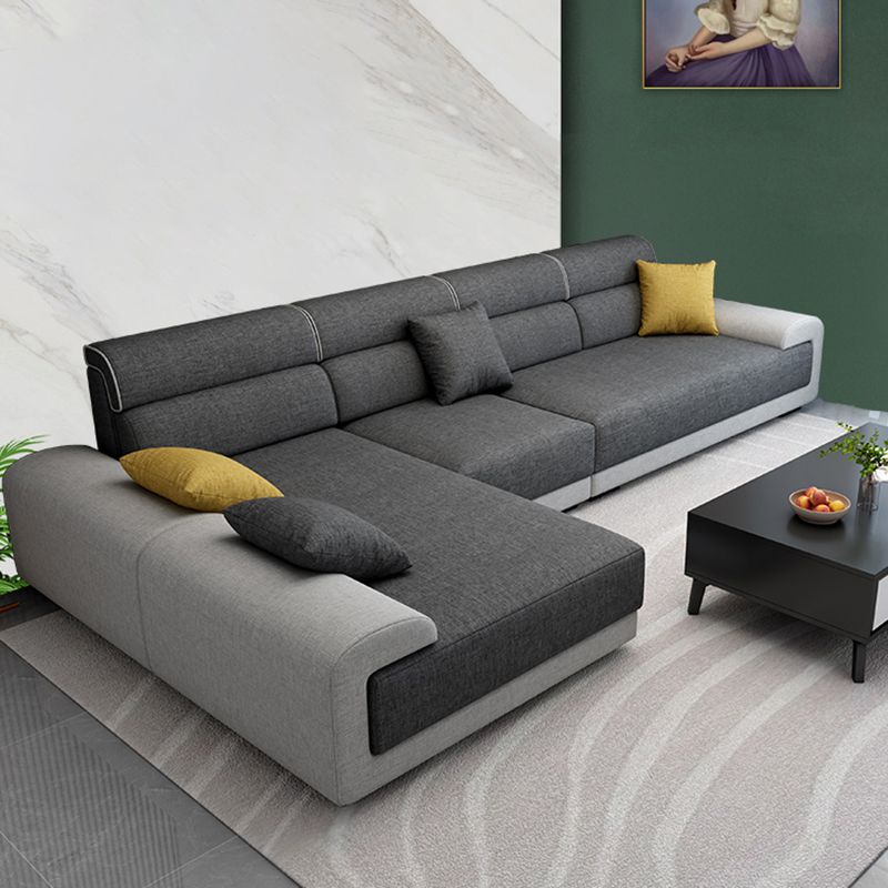 Scandinavian Modular Sectional Left Hand Facing Sofa for Apartment