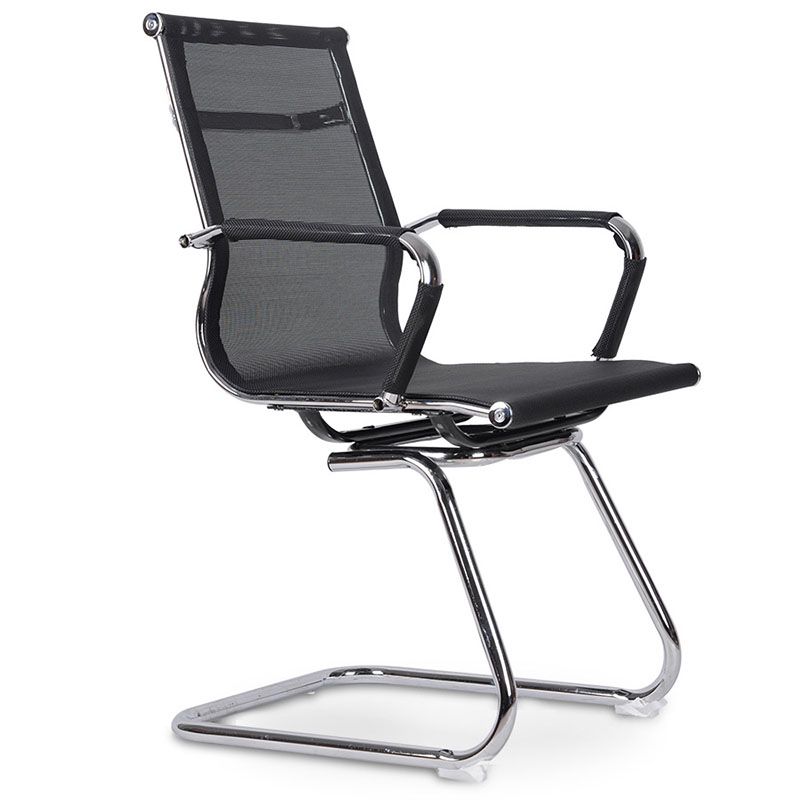 Mesh Mid Back Desk Chair Arms Included Modern Black Office Chair