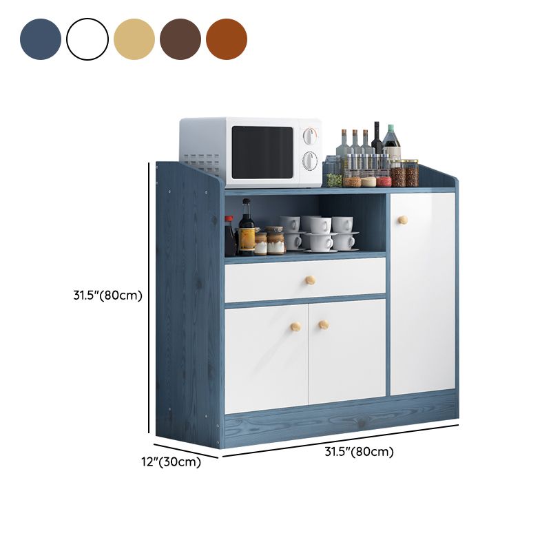 Contemporary Kitchen Dining Server Open Storage Buffet Server Cabinet