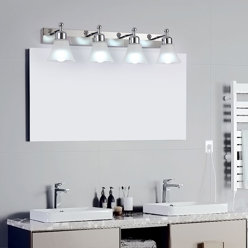 Modern Simple Makeup Mirror Light Nordic Bathroom Stainless Steel Mirror Lamp Fixture