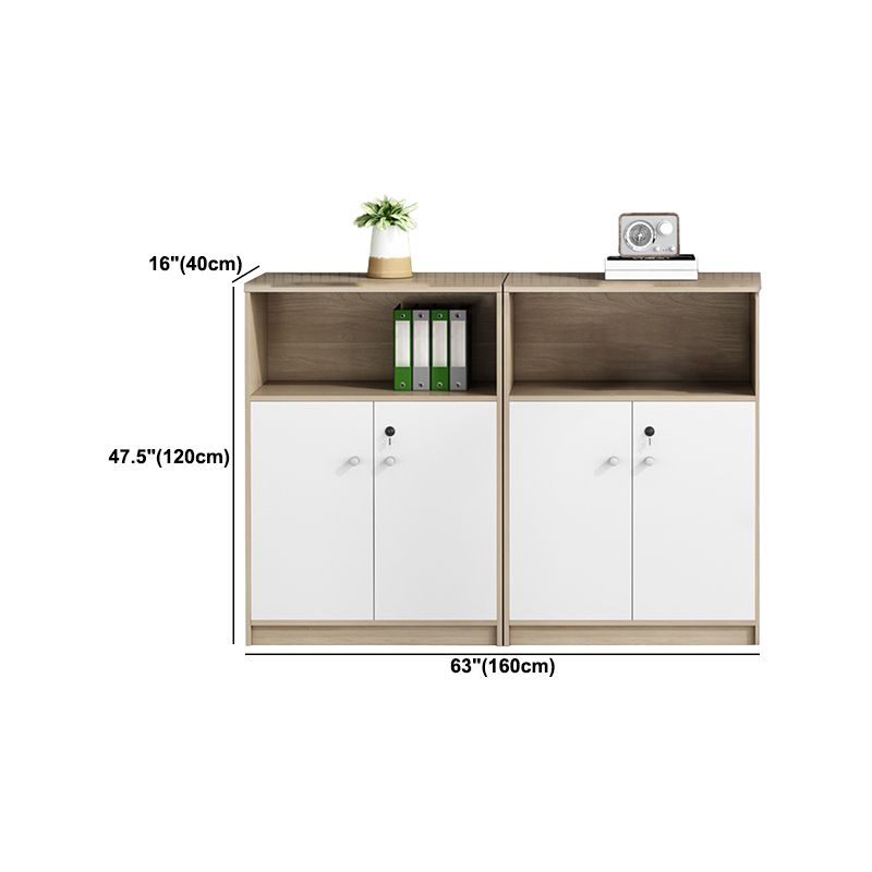 Modern Lateral Filing Cabinet Wood File Cabinet with Lock and Storage