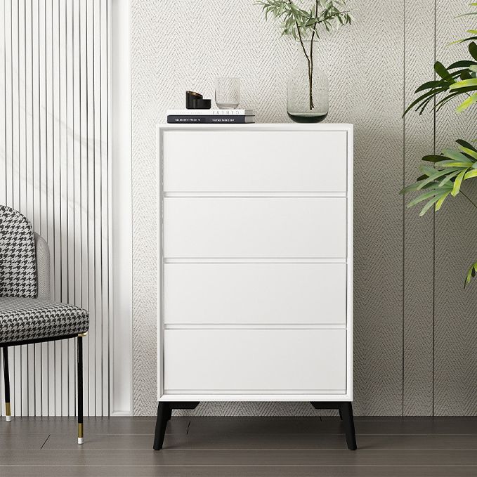 16" D Storage Chest Modern Style Bedroom Storage Chest Dresser in White and Grey