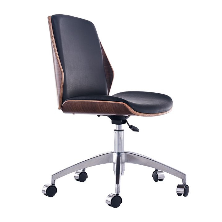 Conference Chair Modern Faux Leather Task Office Chair with Armless