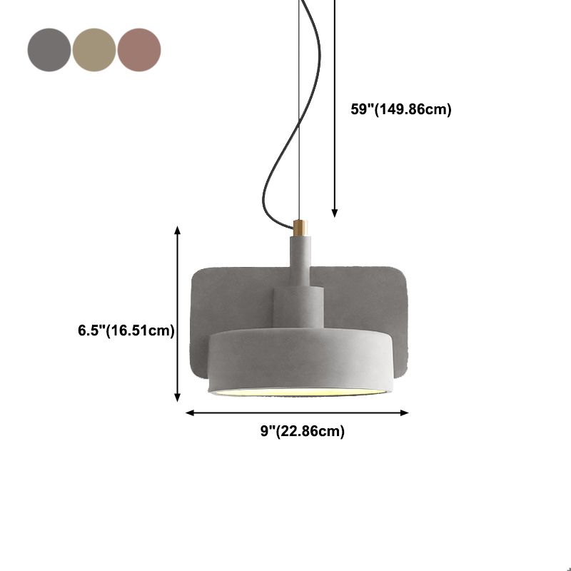 Cement Hanging Pendant Light Nordic Style Suspension Pendant Light