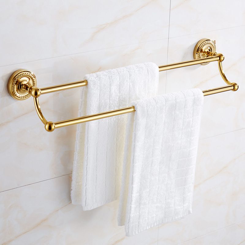 Traditional Golden Bath Hardware Set Copper Bathroom Accessory Kit