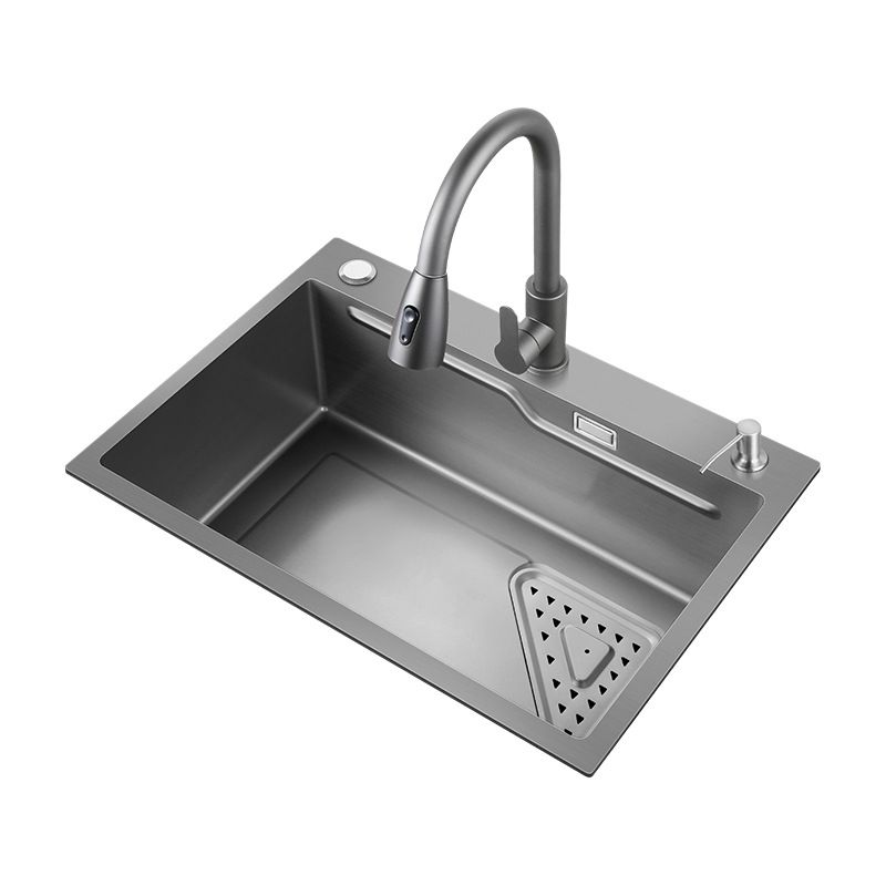 Contemporary Kitchen Sink Double Bowl Kitchen Sink with Rectangular Shape