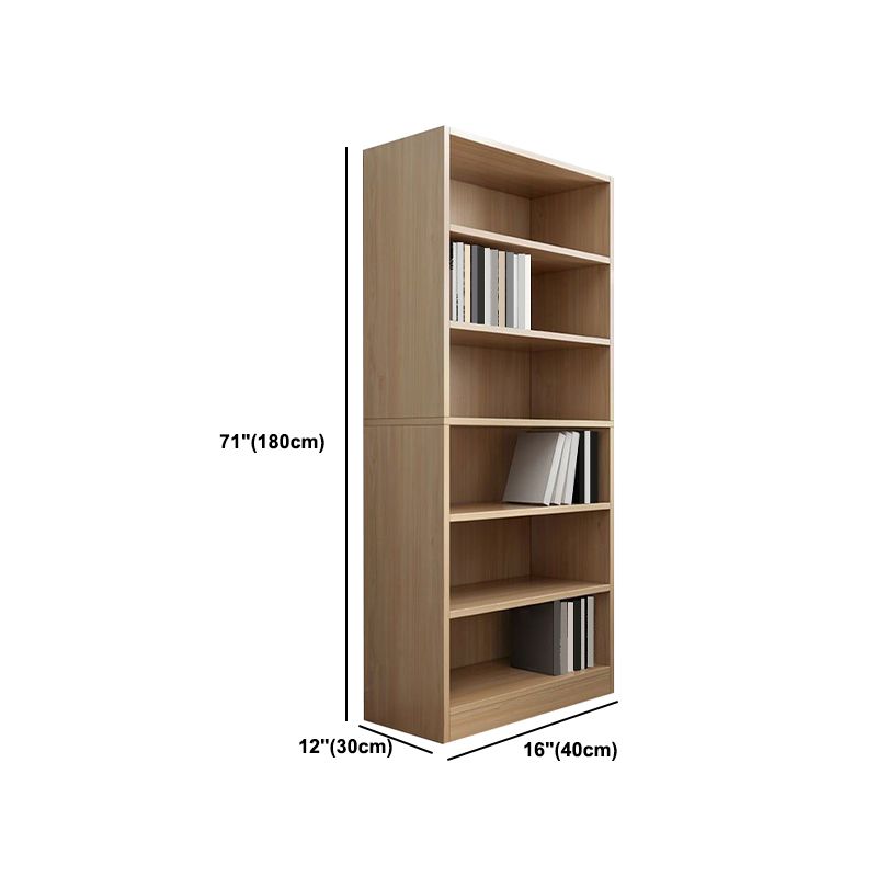 Engineered Wood Bookcase 11.8-inch Wide Contemporary Standard Bookshelf