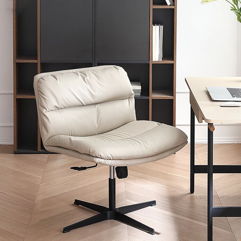 Modern Armless Desk Chair Adjustable Seat Height Office Chair