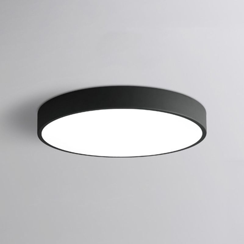 Nordic Macaroon Round Shade 1-Light Flush Mount Acrylic Flush Mount Light