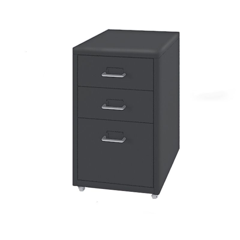 Contemporary File Cabinets Steel Frame Solid Color File Pedestal for Home Office